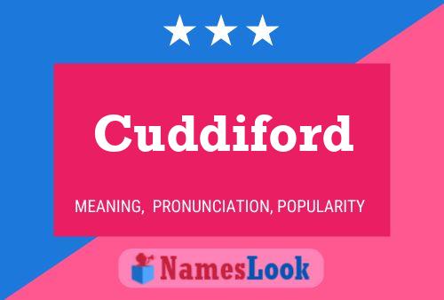 Cuddiford Name Poster