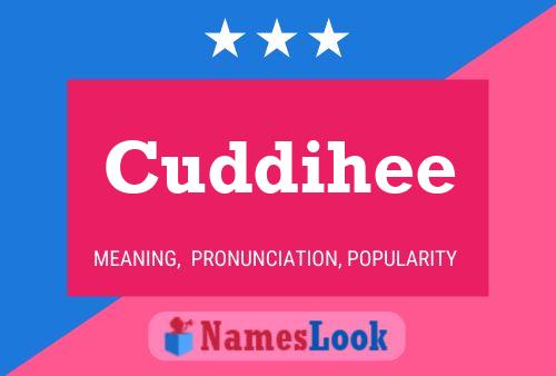 Cuddihee Name Poster