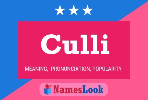 Culli Name Poster