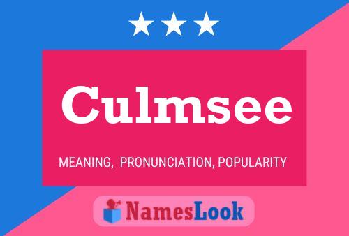 Culmsee Name Poster