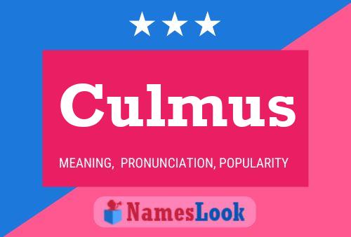 Culmus Name Poster