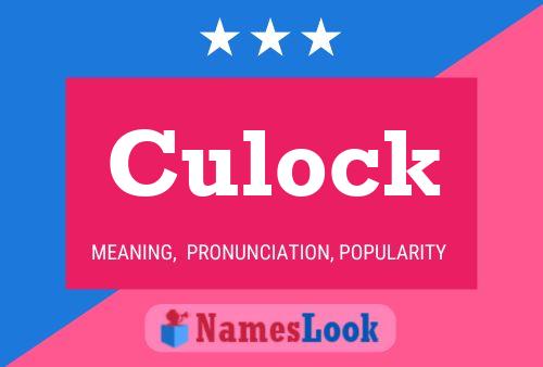 Culock Name Poster