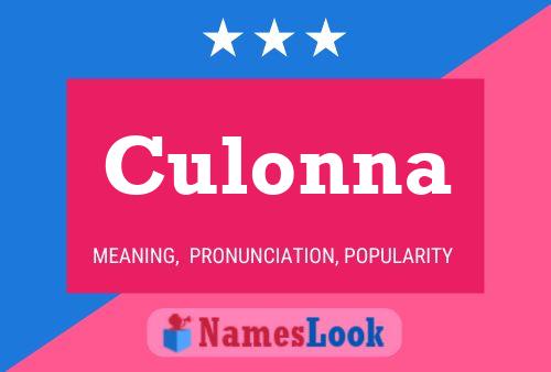 Culonna Name Poster