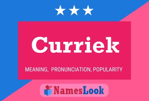 Curriek Name Poster