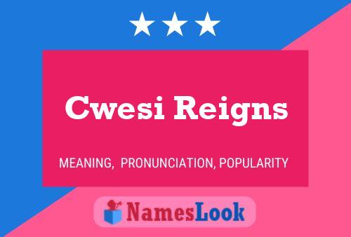 Cwesi Reigns Name Poster