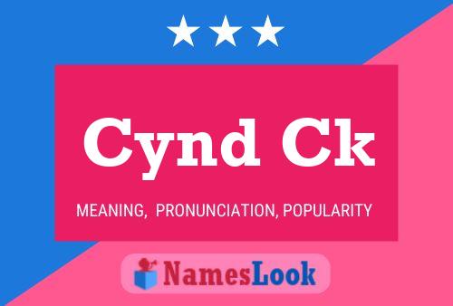 Cynd Ck Name Poster