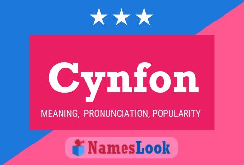 Cynfon Name Poster