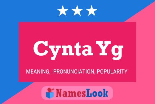 Cynta Yg Name Poster