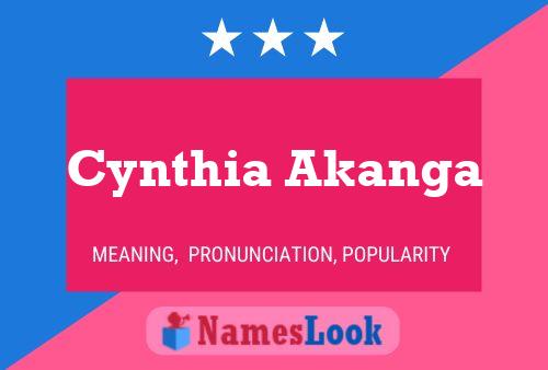 Cynthia Akanga Name Poster