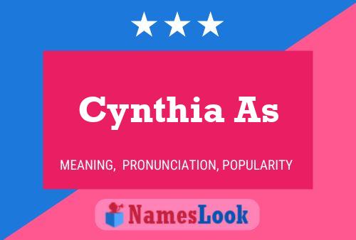 Cynthia As Name Poster