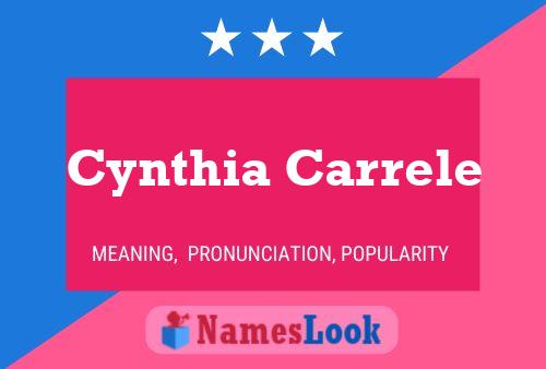 Cynthia Carrele Name Poster