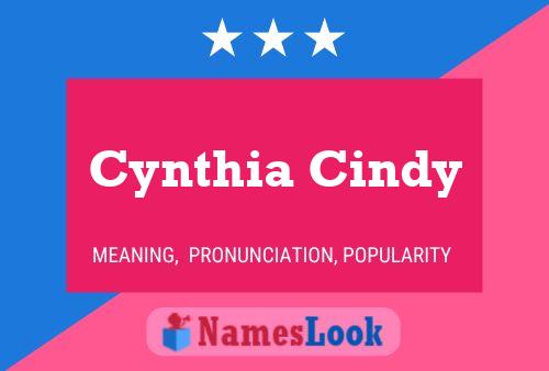 Cynthia Cindy Name Poster