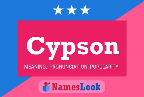 Cypson Name Poster