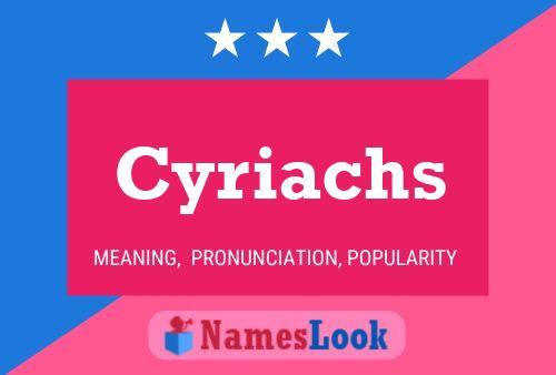 Cyriachs Name Poster