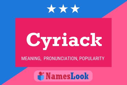 Cyriack Name Poster