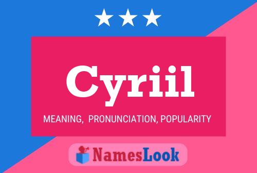 Cyriil Name Poster