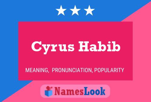 Cyrus Habib Name Poster