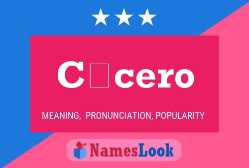 Cícero Name Poster