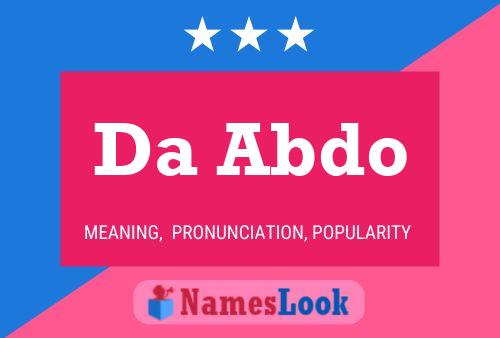 Da Abdo Name Poster