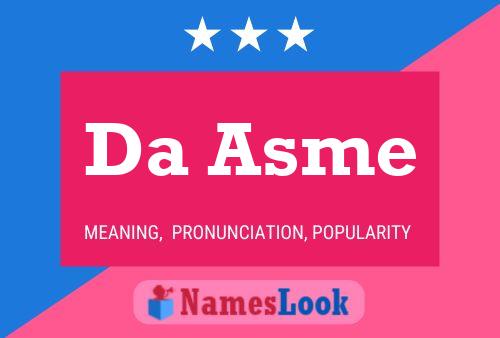 Da Asme Name Poster