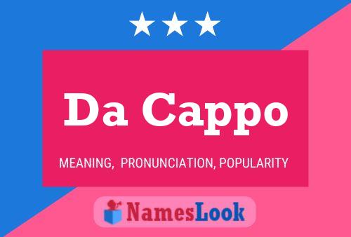 Da Cappo Name Poster