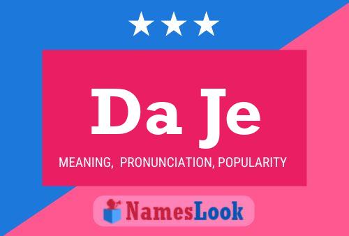 Da Je Name Poster