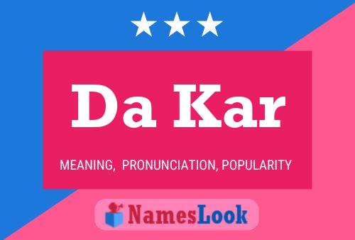 Da Kar Name Poster