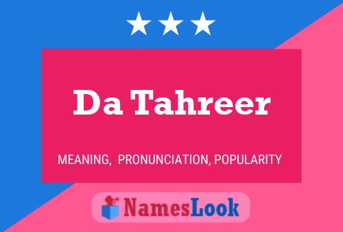 Da Tahreer Name Poster