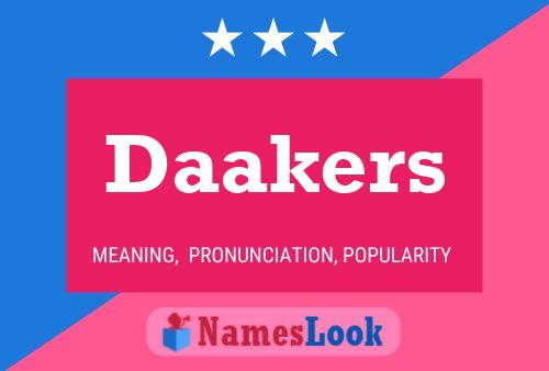 Daakers Name Poster