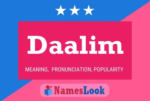 Daalim Name Poster