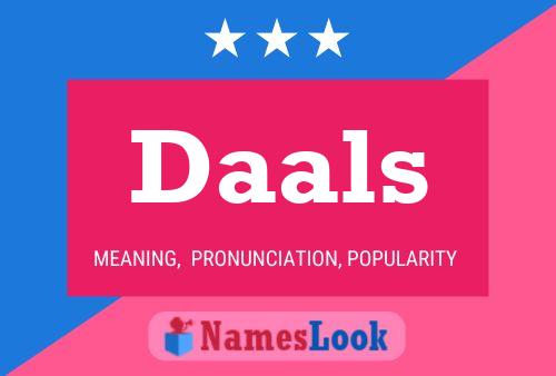 Daals Name Poster