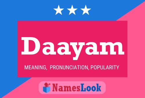 Daayam Name Poster