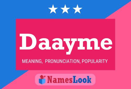 Daayme Name Poster