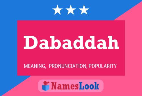 Dabaddah Name Poster