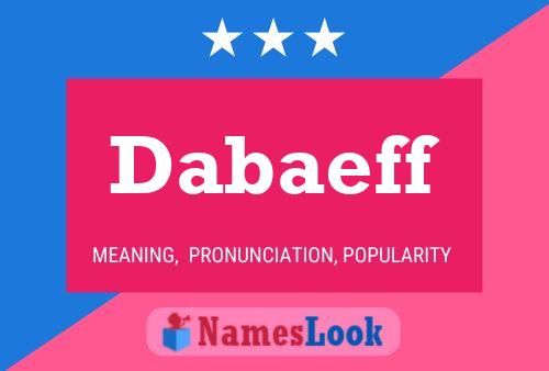 Dabaeff Name Poster