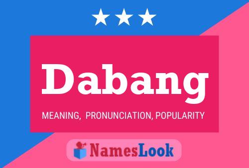 Dabang Name Poster