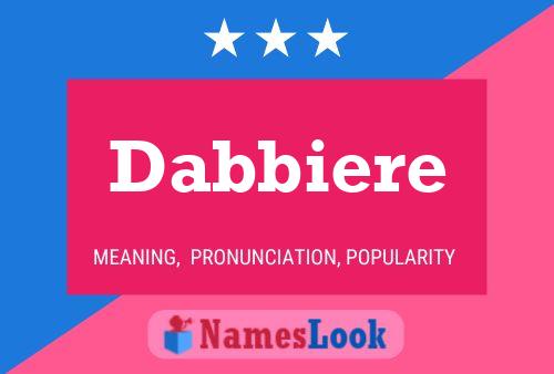 Dabbiere Name Poster