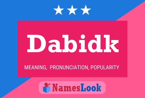 Dabidk Name Poster