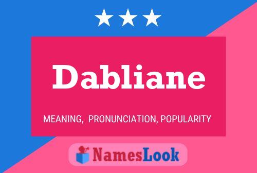 Dabliane Name Poster