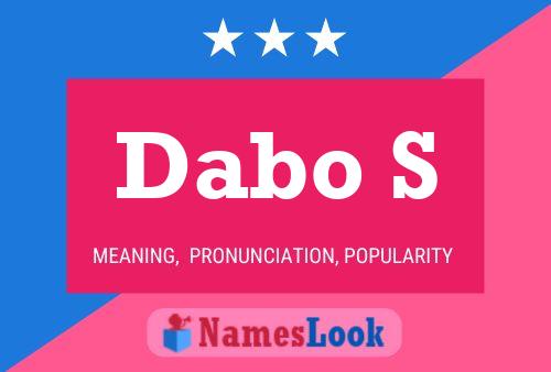 Dabo S Name Poster