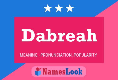 Dabreah Name Poster