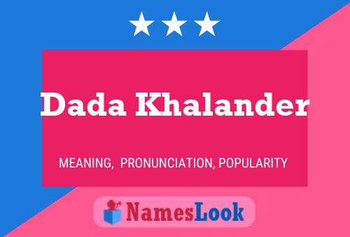 Dada Khalander Name Poster