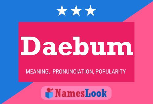 Daebum Name Poster