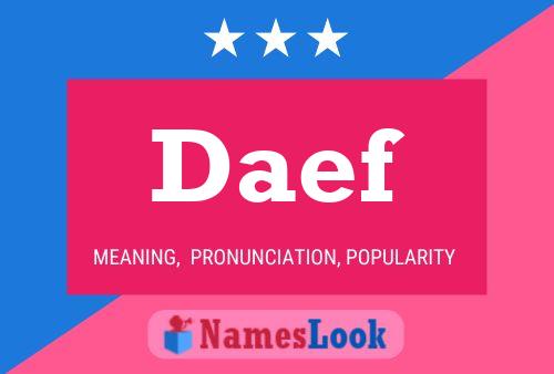 Daef Name Poster