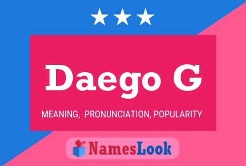 Daego G Name Poster