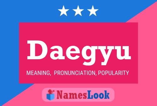 Daegyu Name Poster