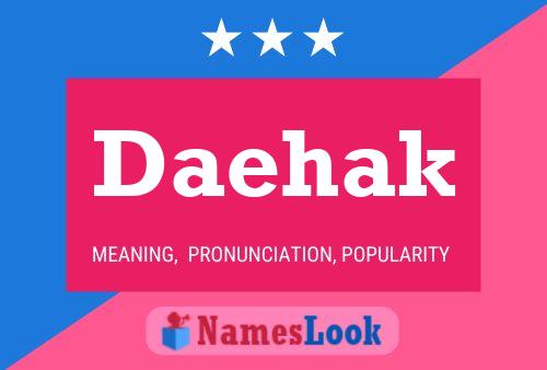 Daehak Name Poster