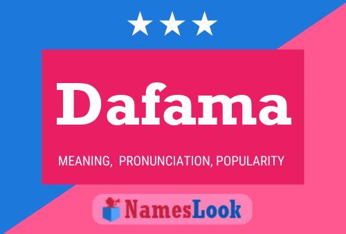 Dafama Name Poster