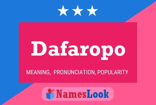 Dafaropo Name Poster