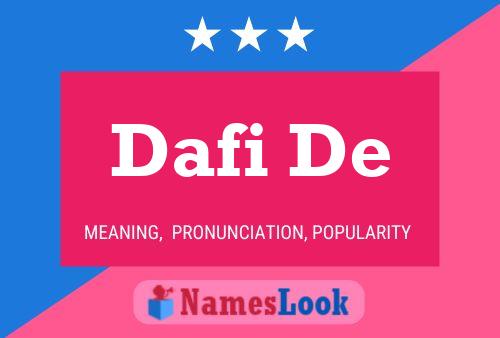 Dafi De Name Poster